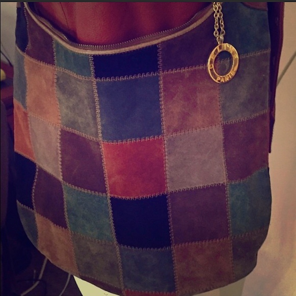 Celine Vintage Suede Patchwork Hobo